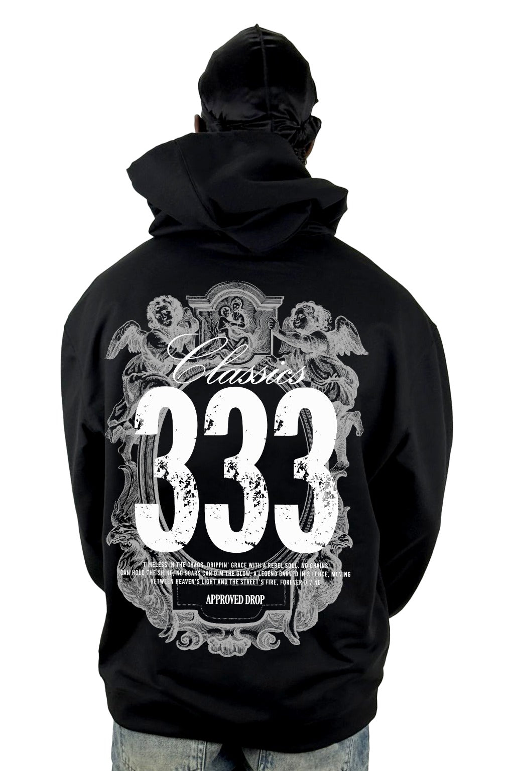 Buzo Capucha Negro Classics Sesion  333