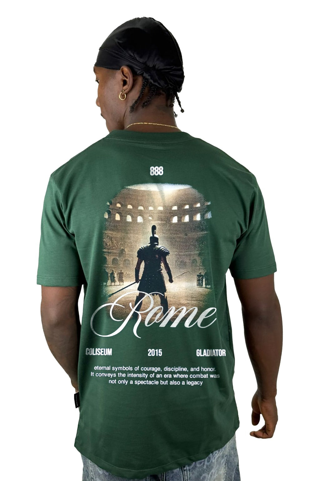 Camiseta Verde Roma Gladiator Alto Gramaje