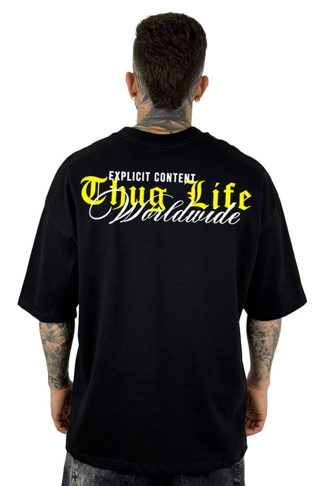 Oversize Negra Tupac Life Alto Gramaje