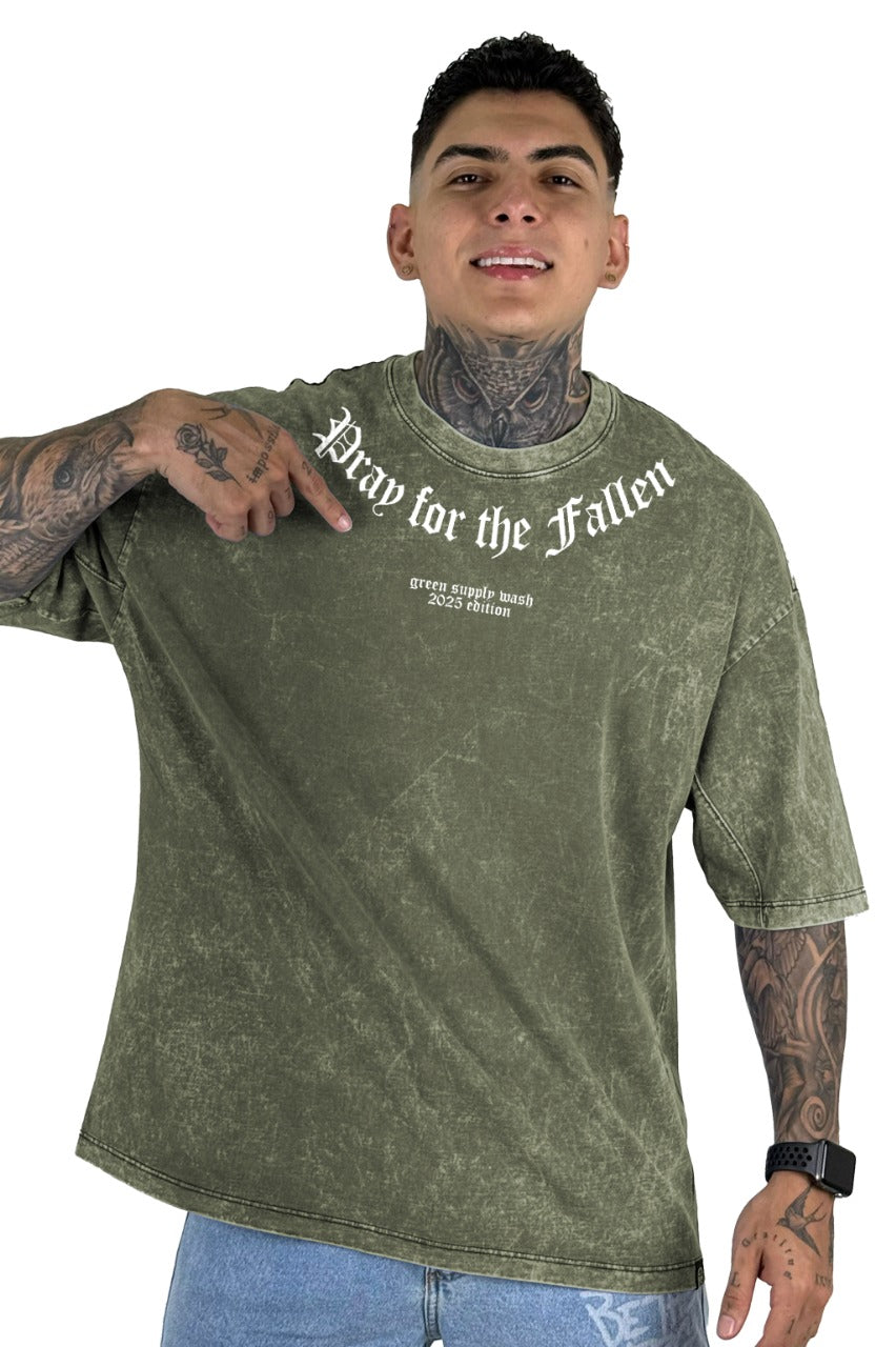 Oversize Verde Sky Pray For The Fallen
