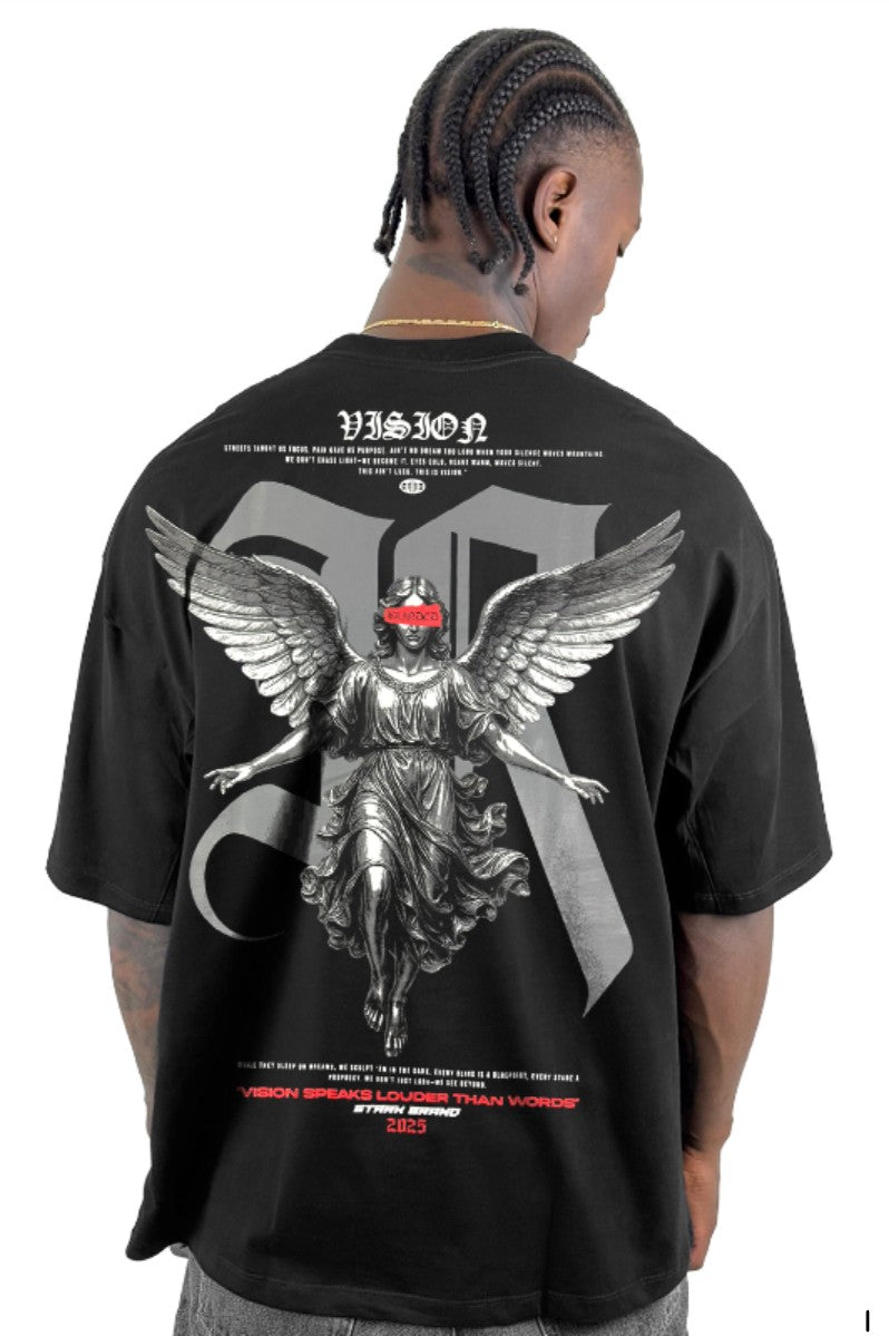 Oversize Negra  Vision Angel Alto Gramaje