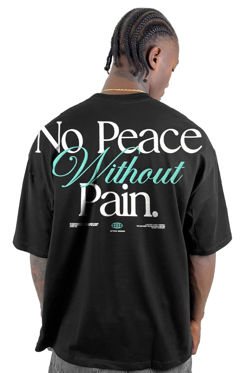 Oversize Negra No Peace  Pain Alto Gramaje