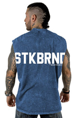 Camisilla Alto Gramaje  Sky Azul STKBRND Blanco