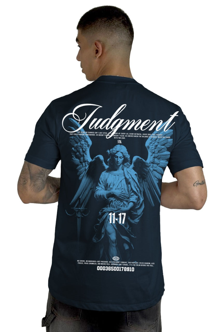 Camiseta Azul Judgment Alto Gramaje
