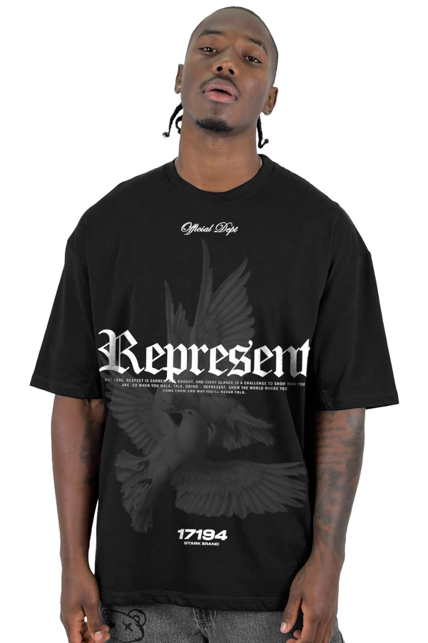 Oversize Negra Represent Alto Gramaje