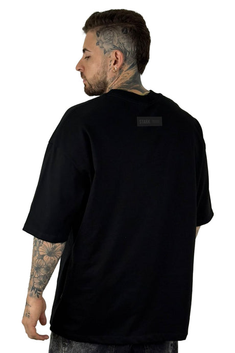 Oversize Negra Respect Honor Alto Gramaje