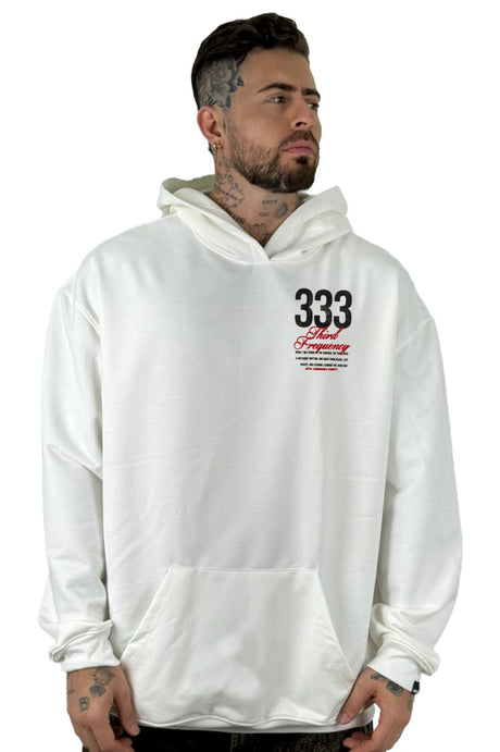 Buzo Capucha Blanco 333 Third Frequency