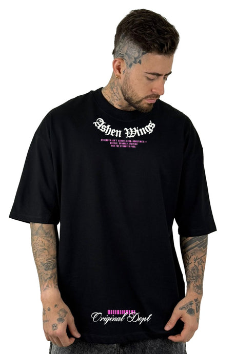 Oversize Negra Ashen Wings Alto Gramaje
