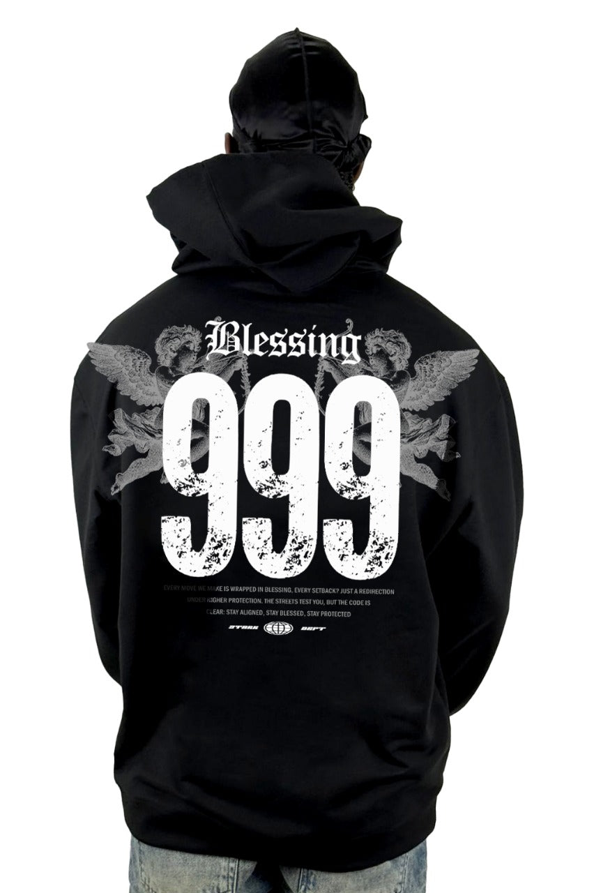 Buzo Capucha Negro Blessing 999