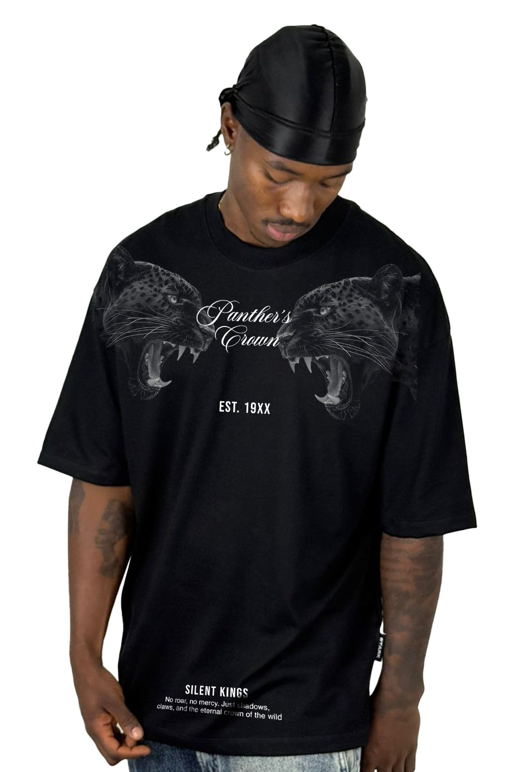 Oversize Negra Panther"s Crown Alto Gramaje