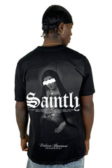 Camiseta Negra Saintly 22-77 Alto Gramaje