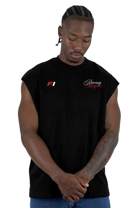 Camisilla Negra Racing Angels Alto Gramaje