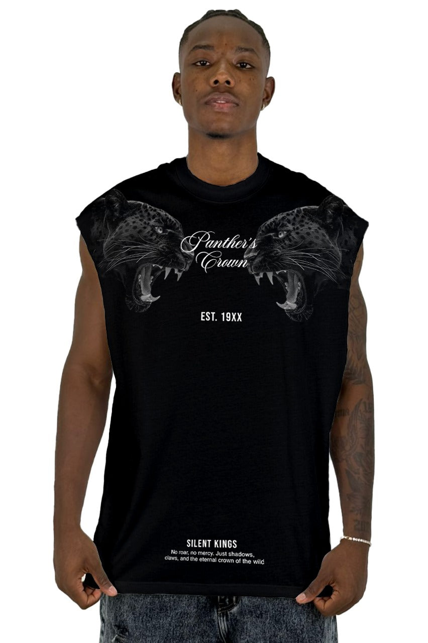 Camisilla Negra  Panther"s Crown Alto Gramaje