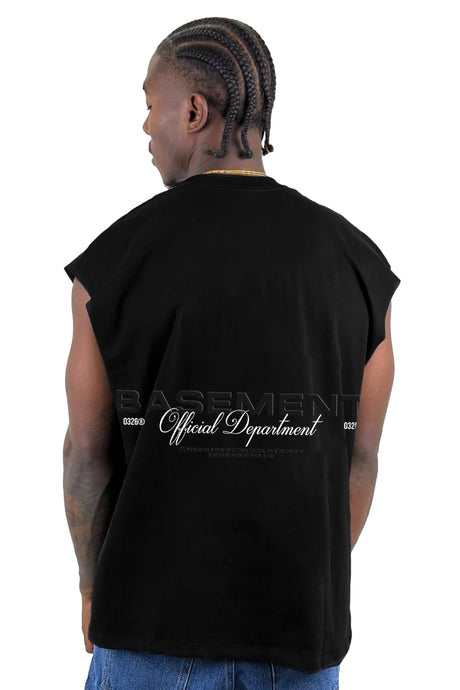 Camisilla Negra Basement  Tono A Tono Alto Gramaje