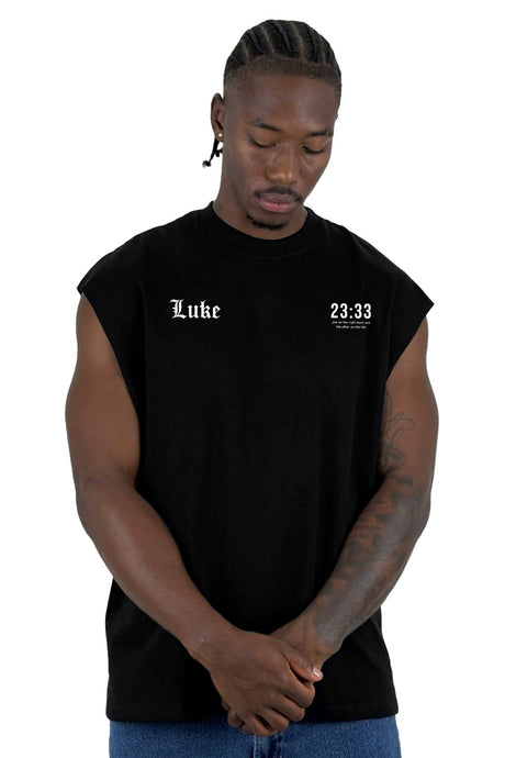Camisilla Negra Crucified Alto Gramaje