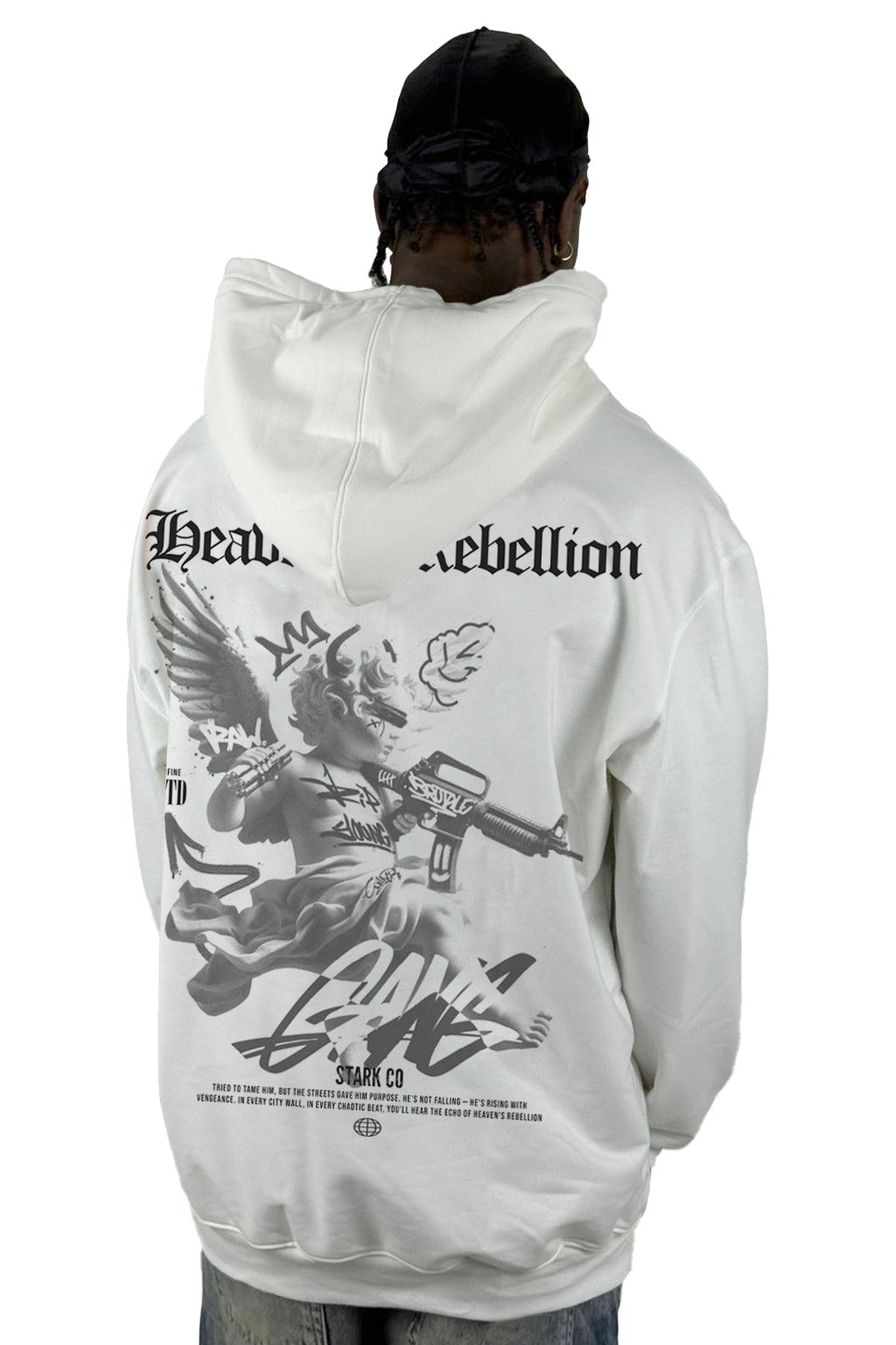 Buzo Capucha Blanco Rebellion