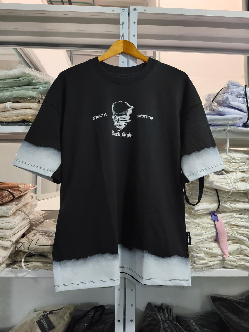 Oversize Negra Dark Sight  Difuminado Alto Gramaje