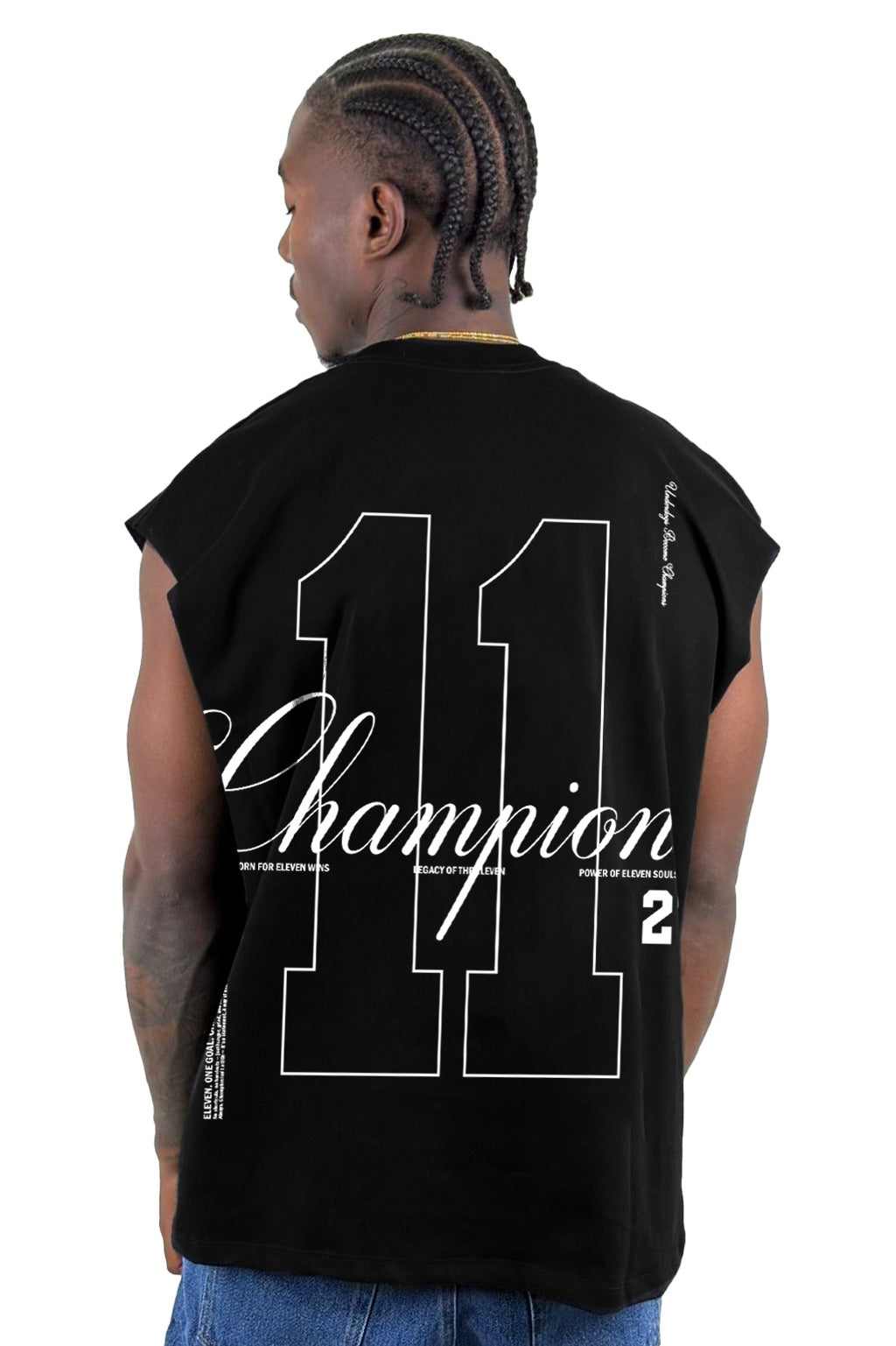 Camisilla Negra Champion 11 Alto Gramaje
