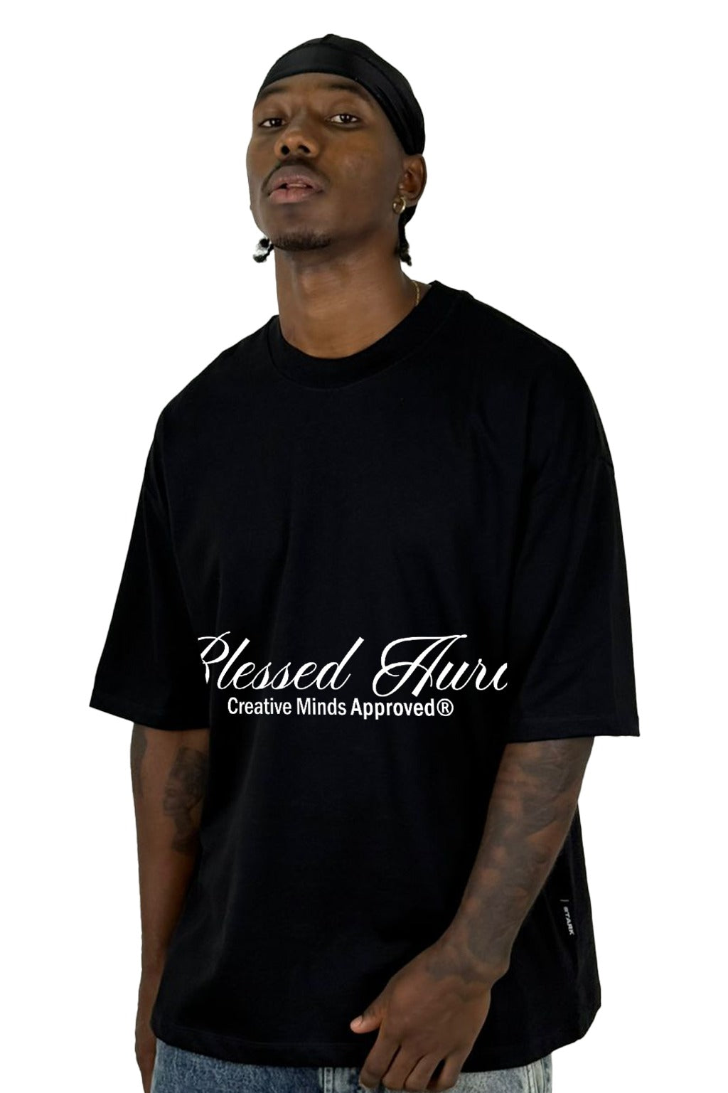 Oversize Negra Blessed Aura 222 Alto Gramaje