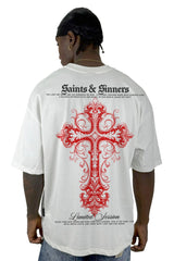 Oversize Color Crudo Saints y Sinners Cruz Alto Gramaje