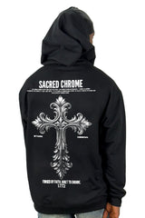 Buzo Capucha Negro Sacred Chrome Cruz