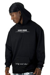 Buzo Capucha Negro Sacred Chrome Cruz