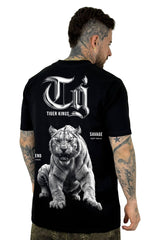 Camiseta Negra Tiger Kings Alto Gramaje