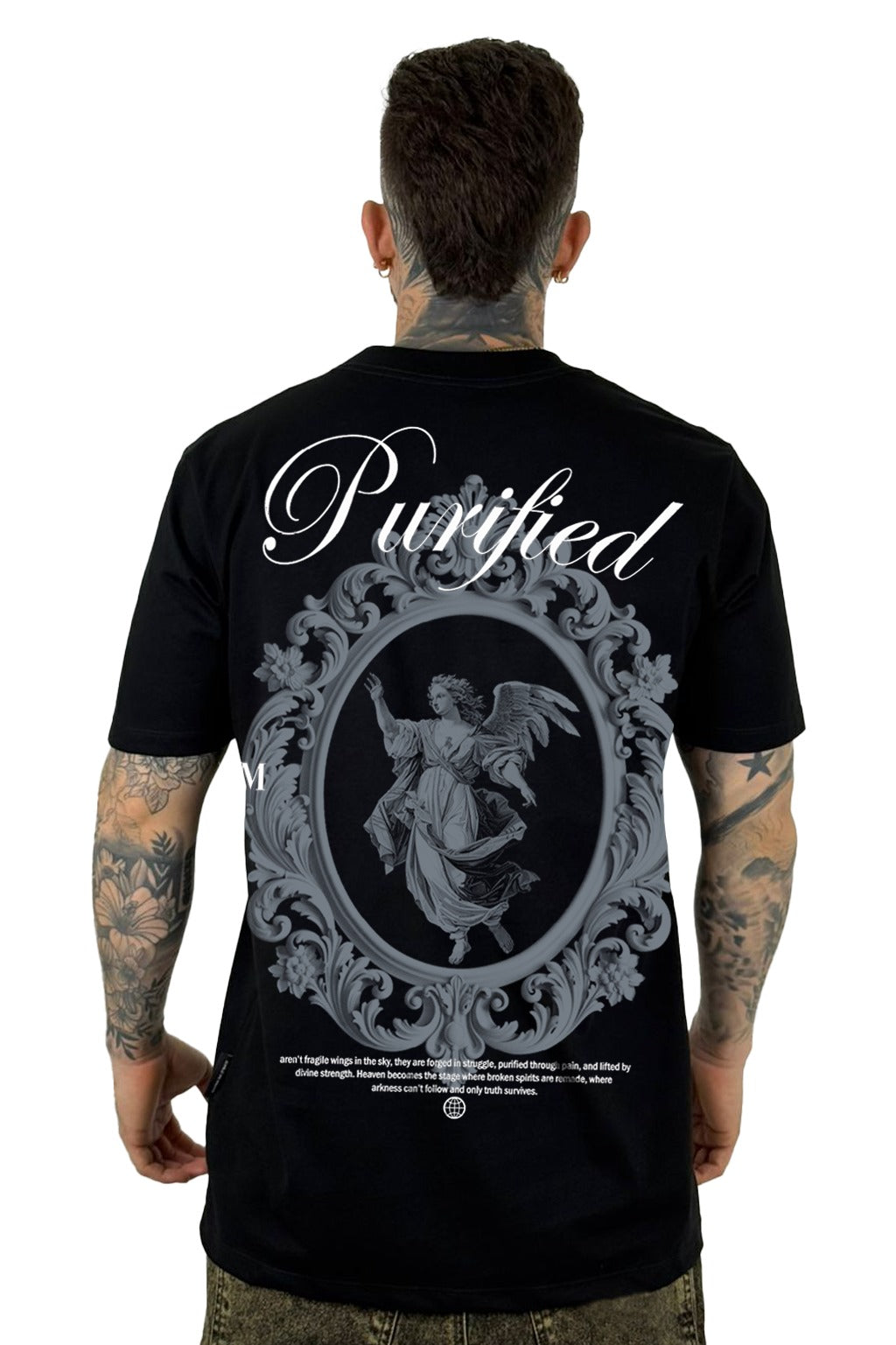 Camiseta Negra Purified  Alto Gramaje