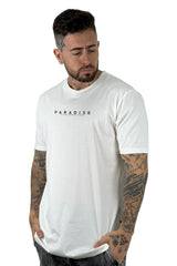 Camiseta Color Crudo Paradise Alto Gramaje