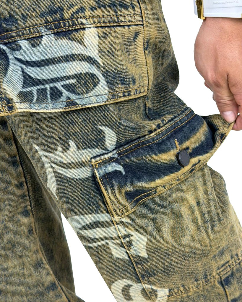 Jean Baggy Bolsillo Carpintero Blessed