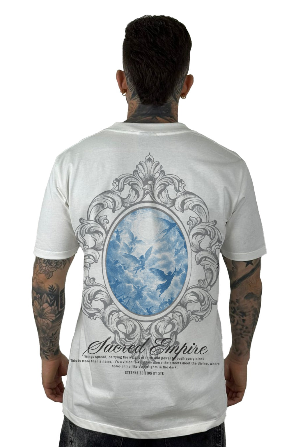 Camiseta Color Crudo Sacred Empire Alto Gramaje