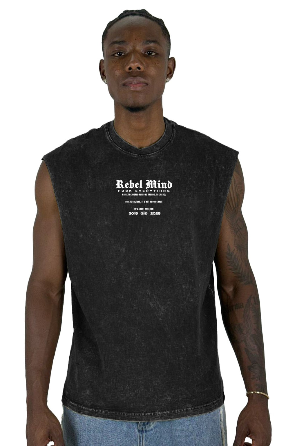 Camisilla Negra Sky Rebel Mind