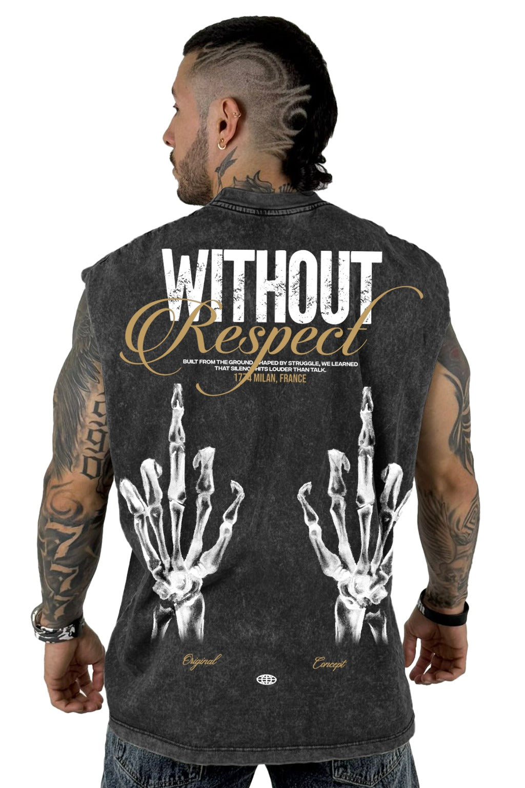 Camisilla Negra Sky Without Respect