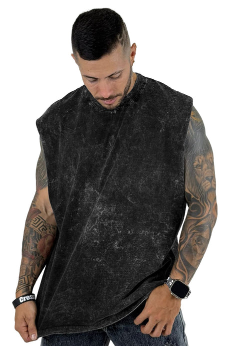 Camisilla Negra Sky Without Respect