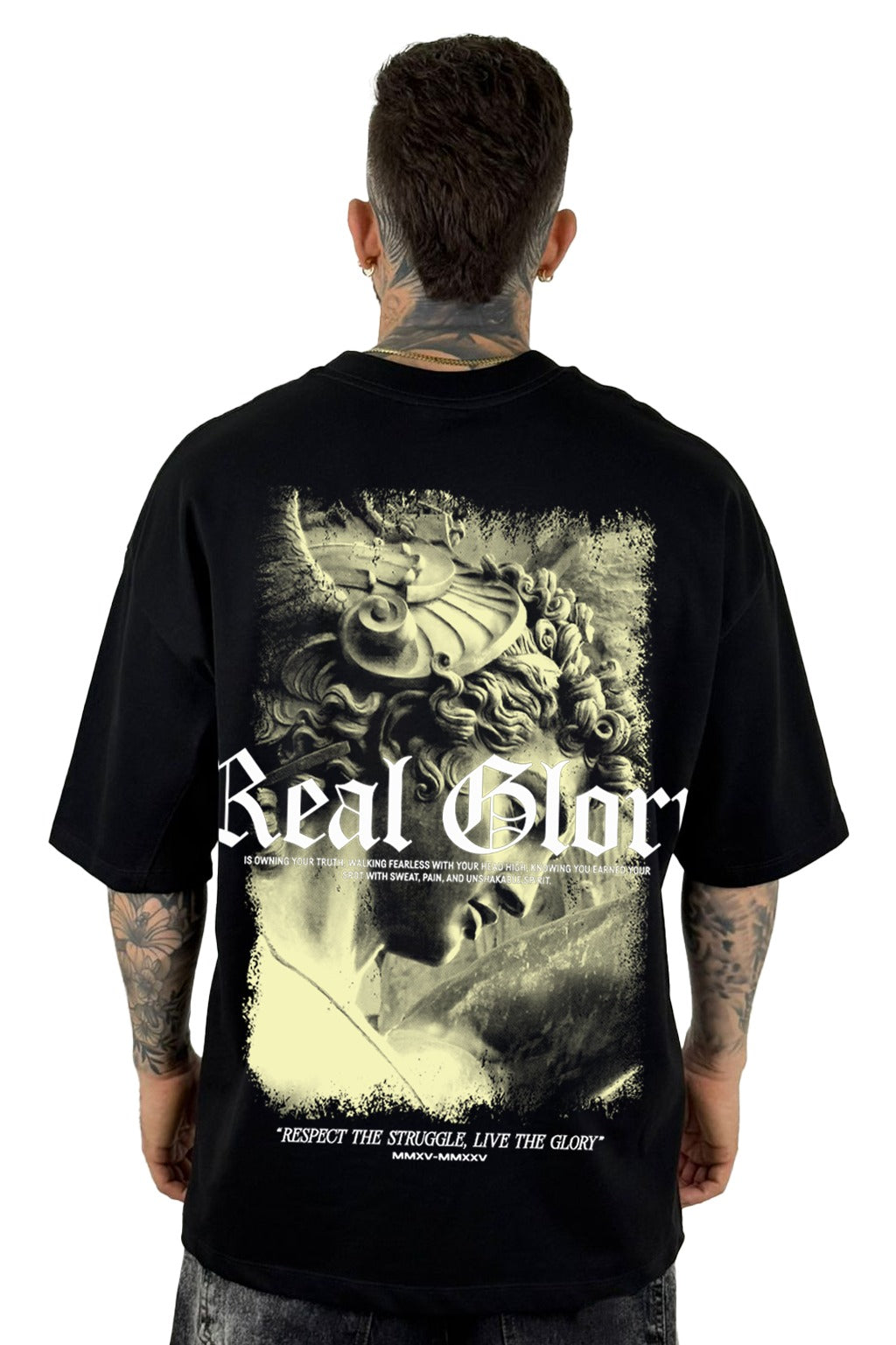 Oversize Negra Real Glory Alto Gramaje
