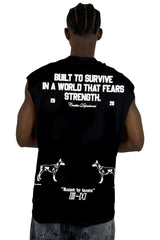 Camisilla Negra Raised By Beast Alto Gramaje