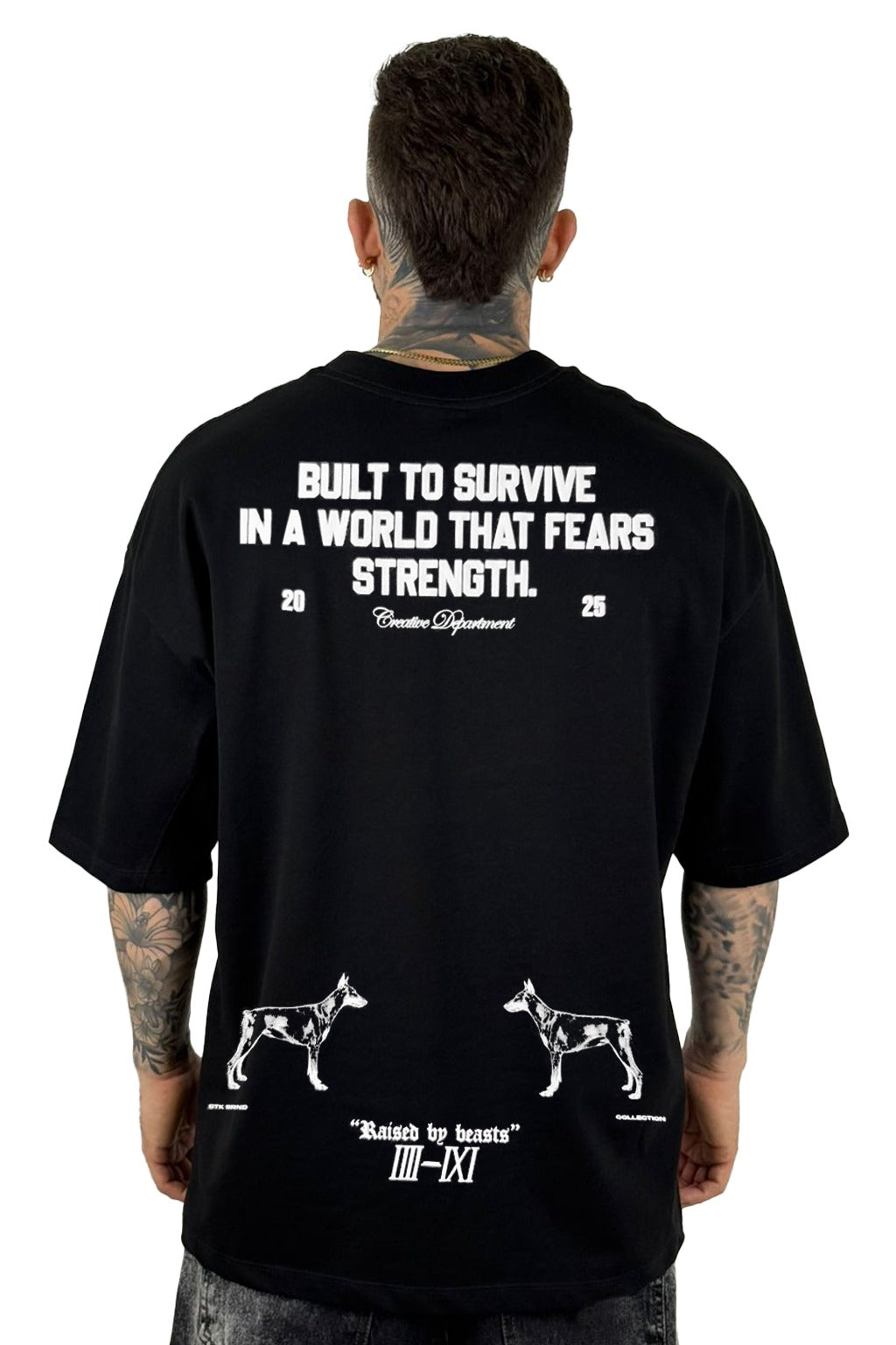 Oversize Negra Raised By Beast Alto Gramaje