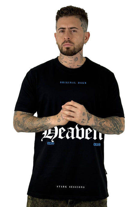 Camiseta Negra Hevan Top To Alto Gramaje