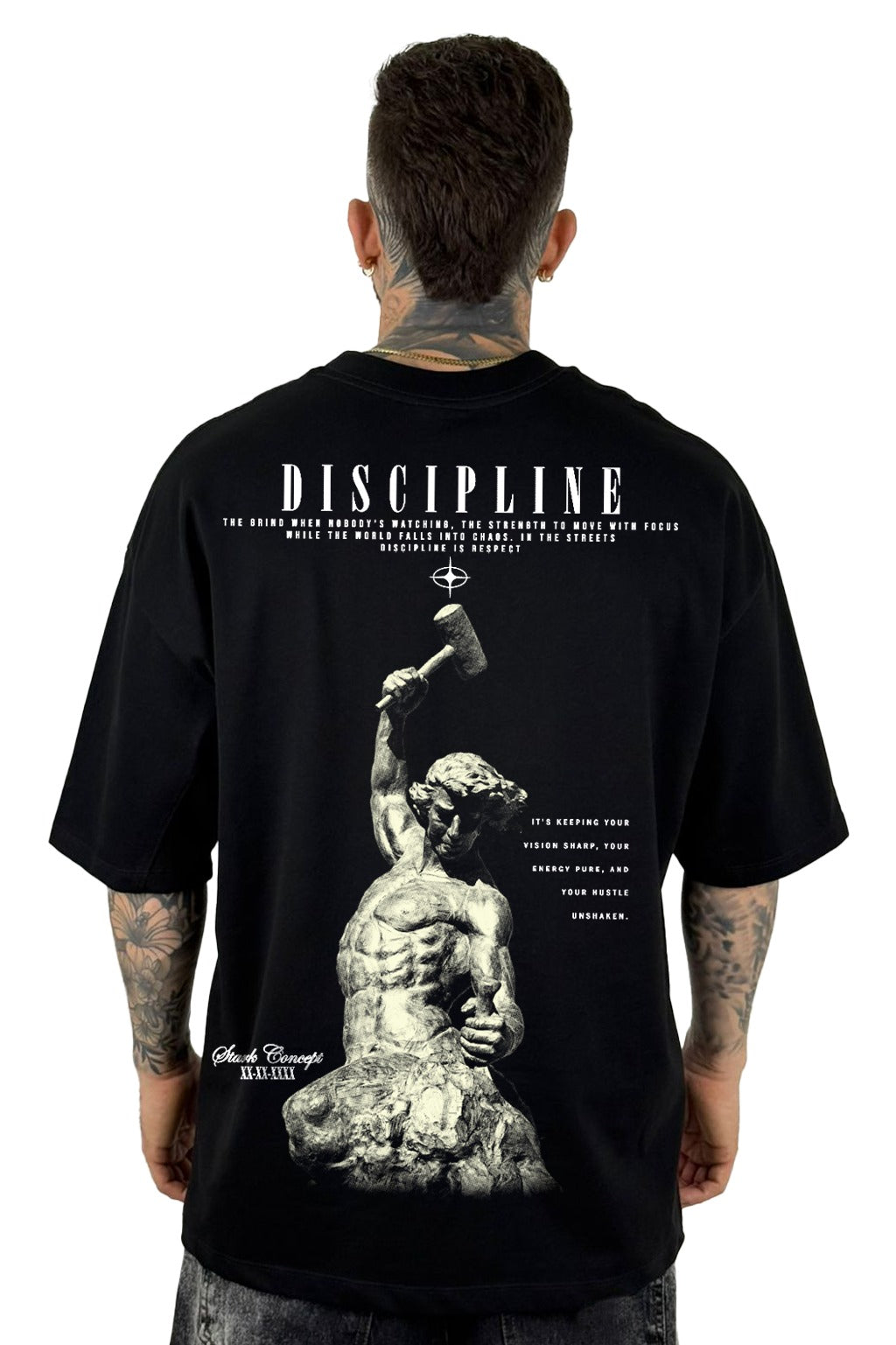 Oversize Negra Discipline Alto Gramaje