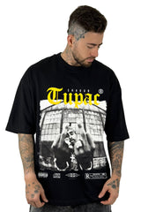Oversize Negra Tupac Life Alto Gramaje