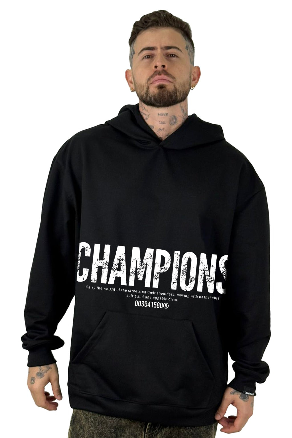 Buzo Capucha Negro Champions