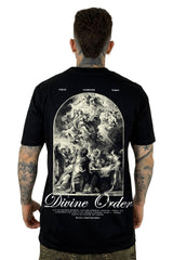 Camiseta Negra Divine Order Alto Gramaje