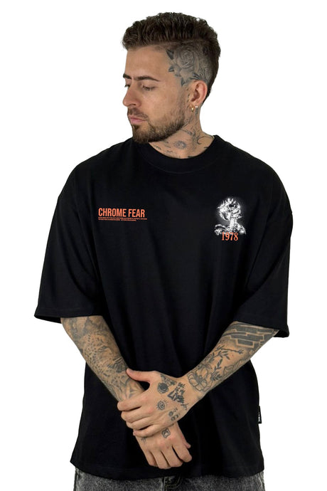 Oversize Negra Chrome Fear Alto Gramaje