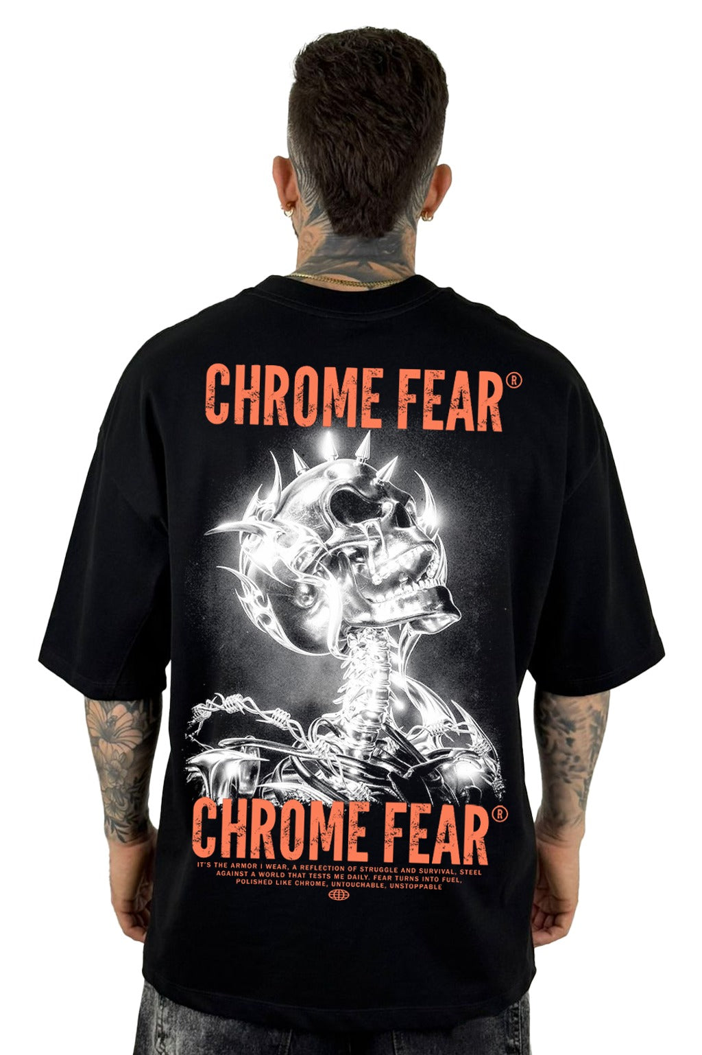 Oversize Negra Chrome Fear Alto Gramaje