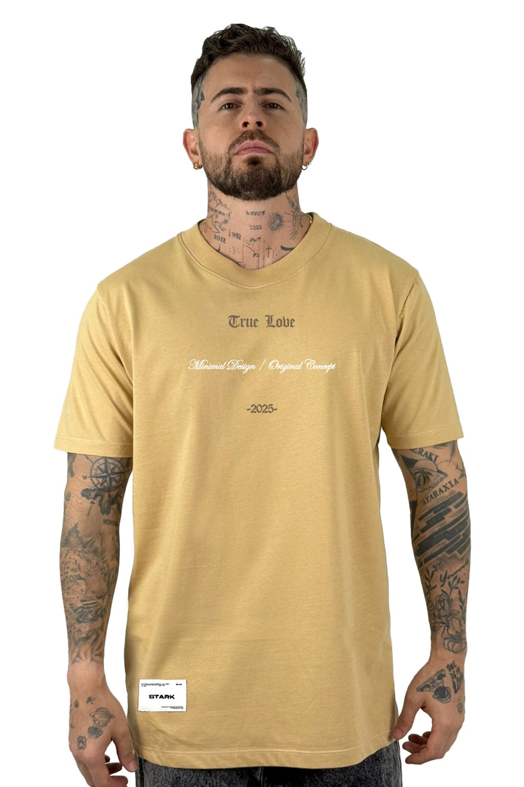 Camiseta Beige True Love Alto Gramaje