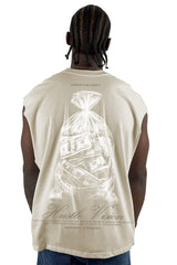 Camisilla beige Hustle Vision alto gramaje