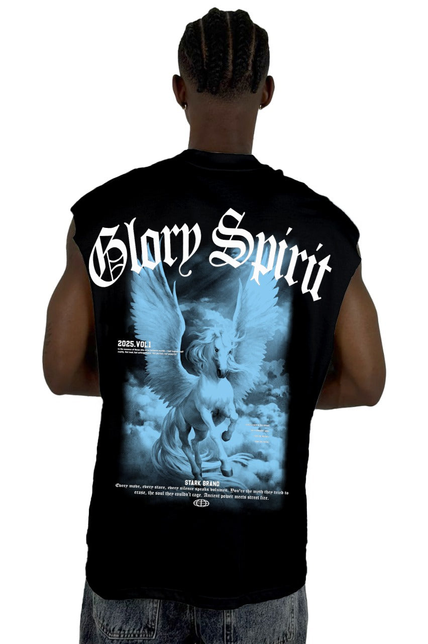 Camisilla negra Glory Spirit alto gramaje