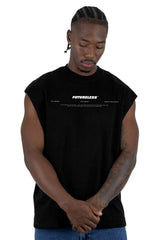Camisilla Negra Futureless alto gramaje