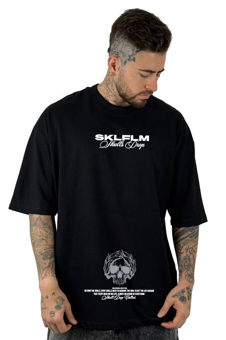 Oversize negrA SKLFLM Skull alto gramaje