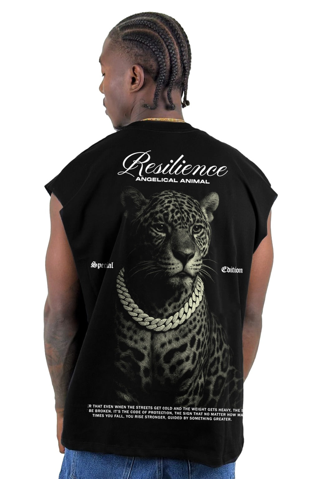 Camisilla Negra Resilience Animal Alto Gramaje